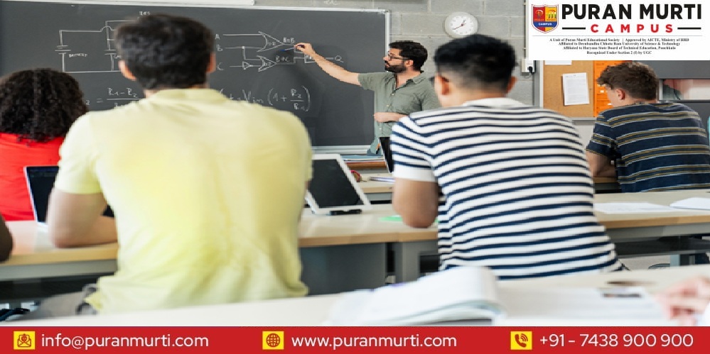 Students studying in Puran Murti College
