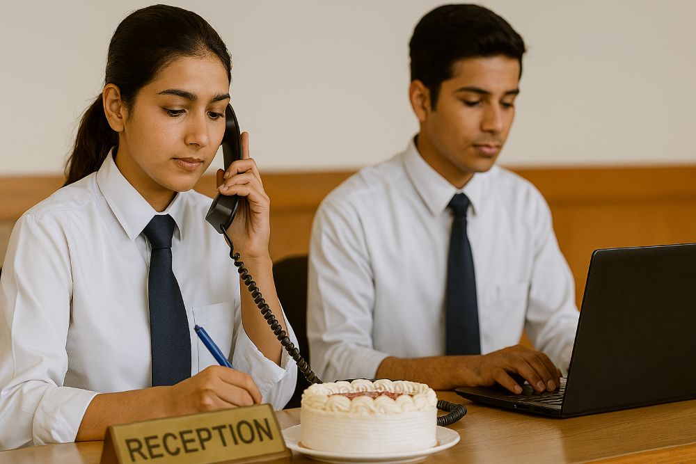 Front Office Simulation, Hotel Management students